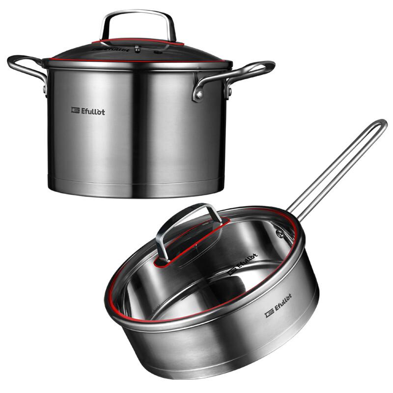 Yifler Earl Series 2-Piece Stainless Steel Cookware Set