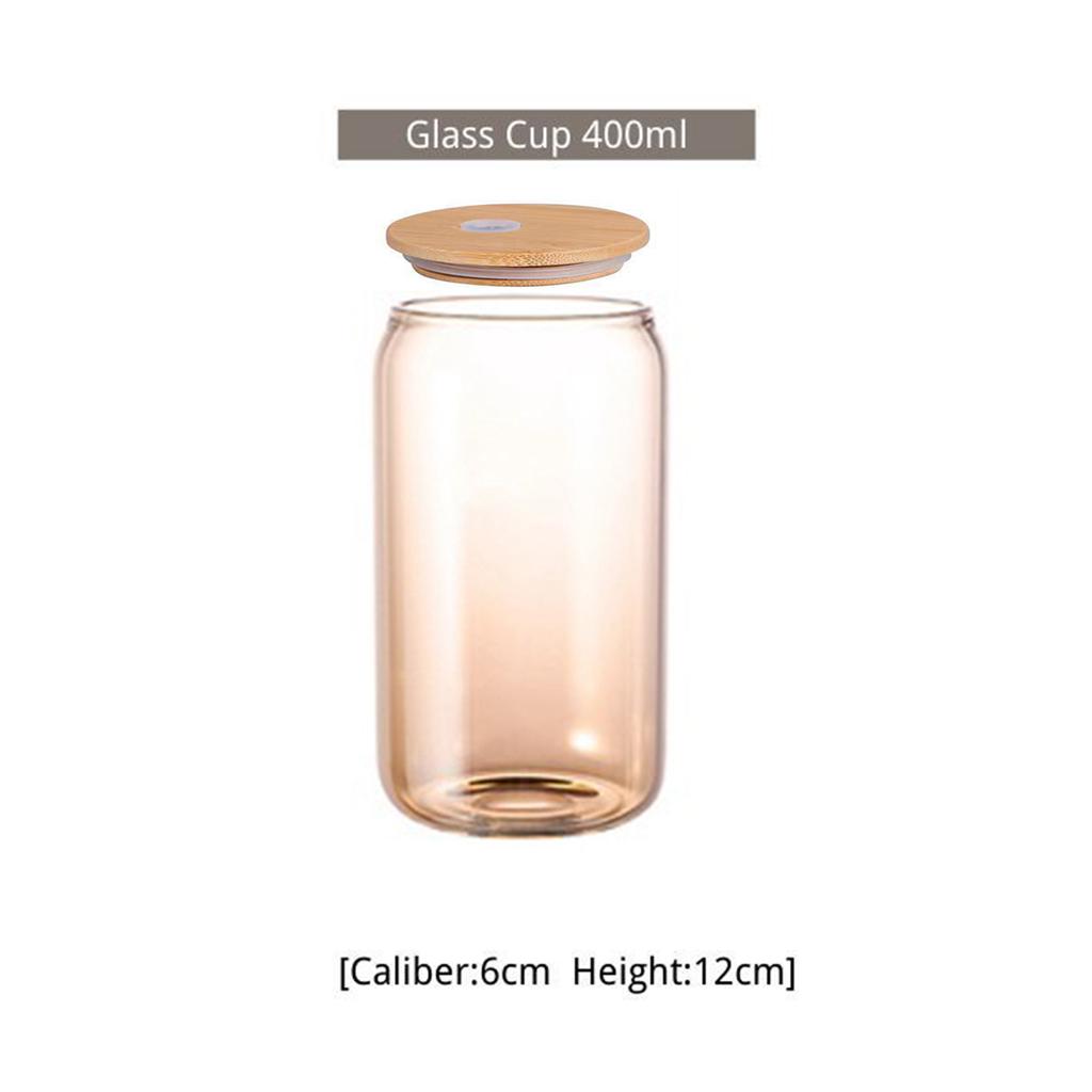550ml/400ml Glass Cup with Lid and Straw Transparent Reusable Coke Cup Juice Glass Beer Can Milk Mocha Cups Mug Drinkware