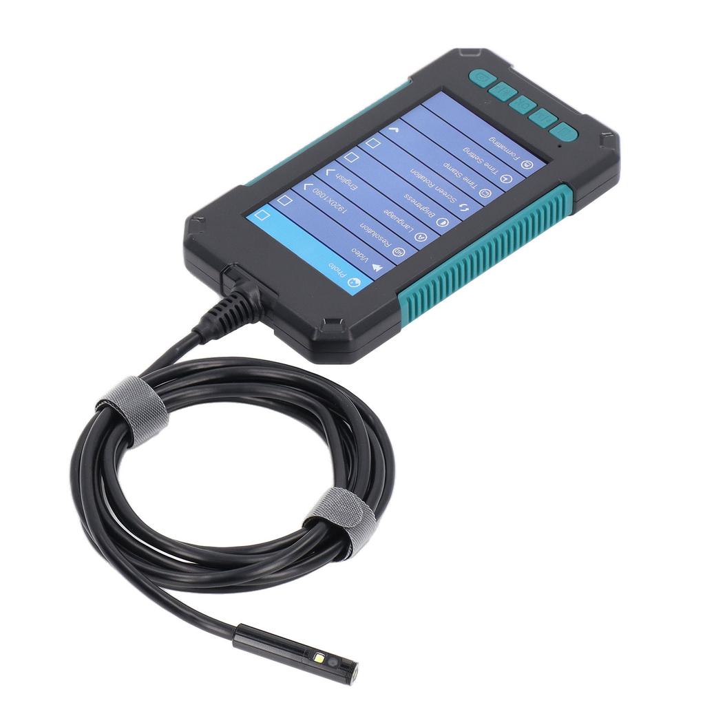 8mm Lens Digital Endoscope 4.3in IPS Screen Industrial Inspection Camera with LED Light DC 5V 10