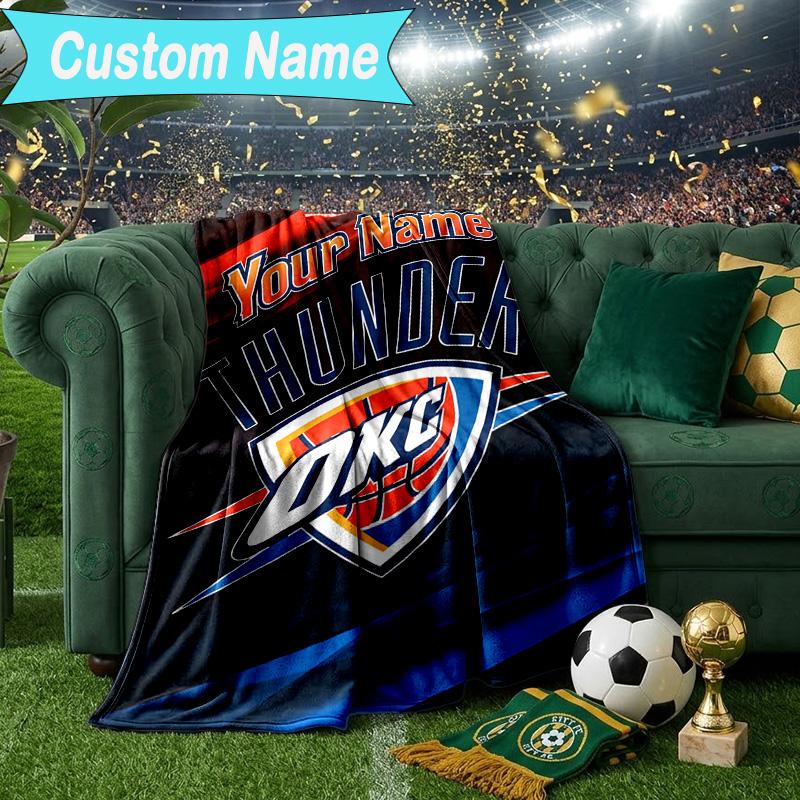 Custom Name Blanket Oklahoma Sports Team Blanket Bedding Blanket for Travel, Camping, Living Rooms, Offices, Sofas, Fan Christmas Gift