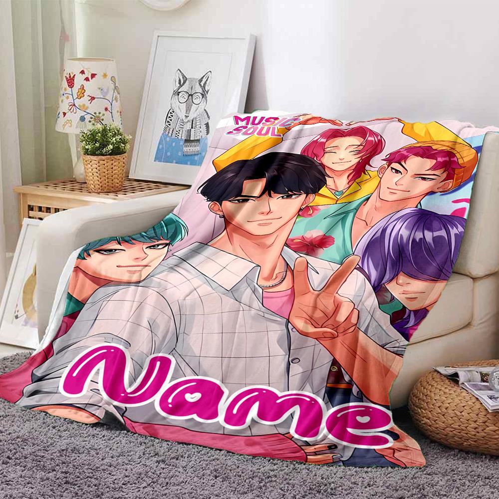 Personalizza Nome Personalità KPOP Demon Hunters SAJA BOYS Coperta Morbida e Calda Divano Ufficio Letto Viaggio Coperta per Pausa Pranzo, Regalo Adatto a Tutte le Stagioni