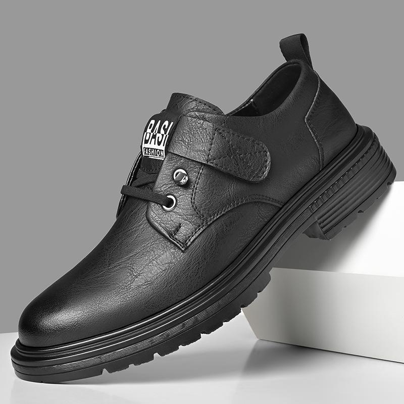 Men's Super Leather Soft Leather Low-top Martin Boots Men's Casual British Style Versatile Autumn Non-slip Shoes