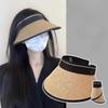 Summer New Sunscreen Hat Big Brim Straw Hat UV Protection Sun Hat Can Be Rolled Empty Top Hat Sun Hat Spot Wholesale