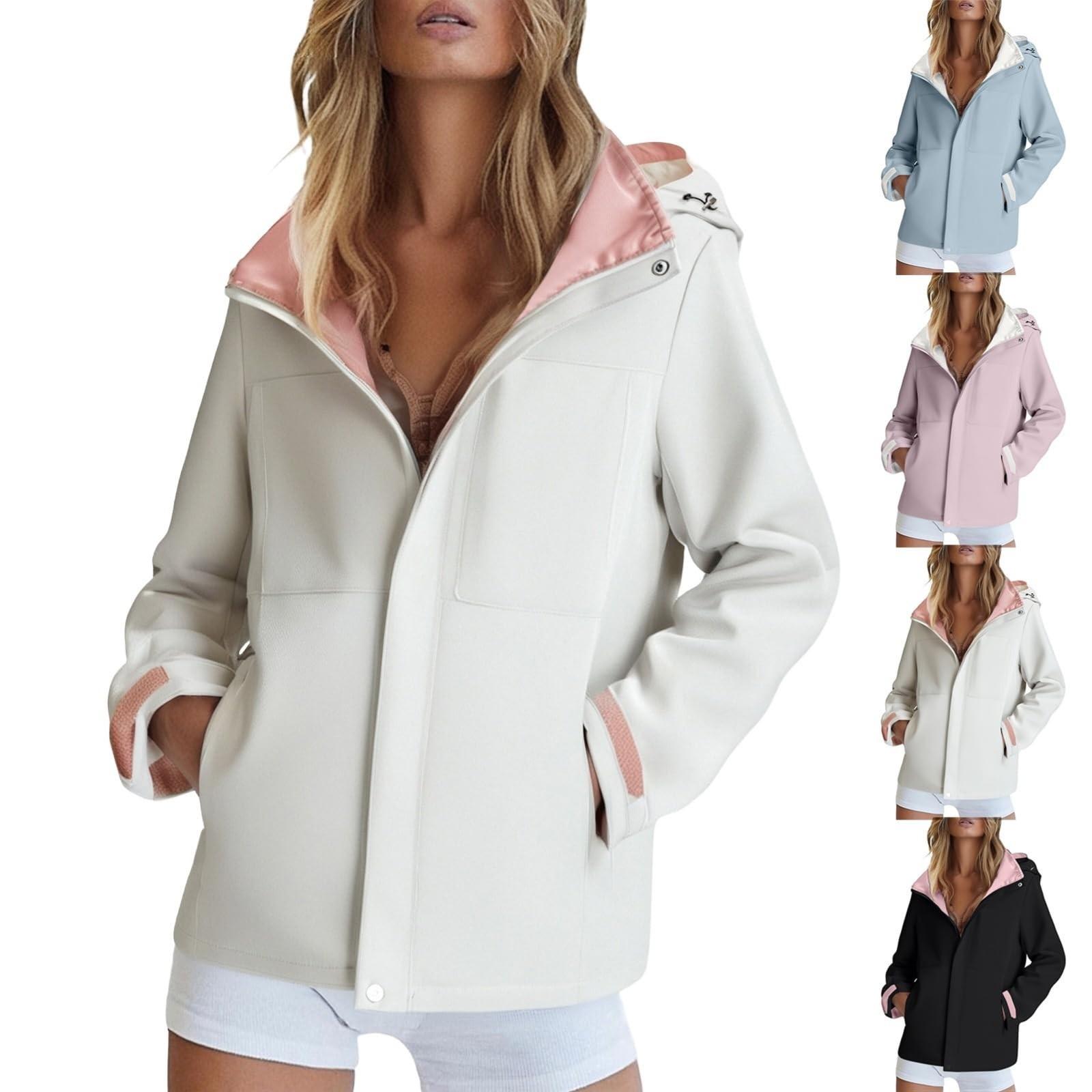 

Women s Softshell Jacket Zip Up Adjustable Cuffs Windbreaker Waterproof Hooded Jacket Outdoor Hiking Outfits L чорний