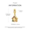 Original Copper Charm Bead Openable Gold Cuckoo Clock Pendant Fit Original Bracelets Necklace Diy Accessories