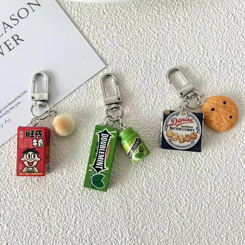 Simulation Food Toy Model Pendant Keyring Personalized Creative Student Children Gifts Keychain Ring Chain