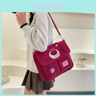 Adorable Plush Animal Pattern Handbag For Girls Spacious Commuting And School Use