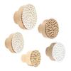 2 Stück Rattan Holz Schubladengriff Heimdeko Handgefertigt Schränke Möbelgriffe Küchenschrank Türgriffe + Schraube 30/35/40/45mm