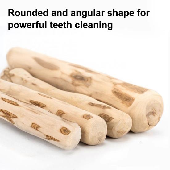 Safe Durable Dog Toys Coffee Wood Chew Toy, Wooden Puppy Teething Natural Toy Stick, Dental Health for Small Medium Large Dogs