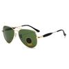 New metal UV-proof sunglasses, European and American retro trend colorful film glass sunglasses