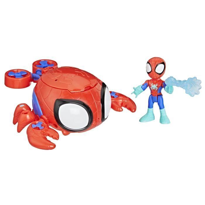 Figurine et véhicule Spidey Water-Webs Araignée de mer, Marvel Spidey et ses Amis Extraordinaires, Dès 4 ans