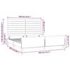 VidaXL Bed Frame with Headboard Dark Grey 180 X 200 Cm Fabric 3125155