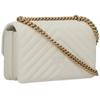 PINKO Love One Mini - Sac bandoulière cuir 21 cm blanc/beige, bride à bouton
