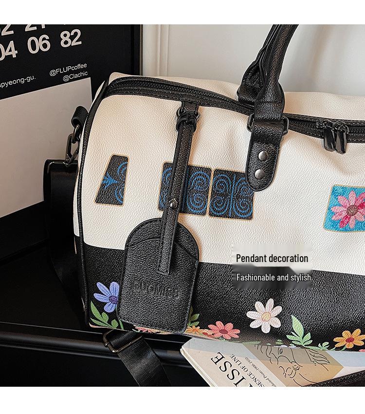 Cross-border Fashion Floral Shoulder Bag 2026 - Large Capacity Travel & Fitness Handbag