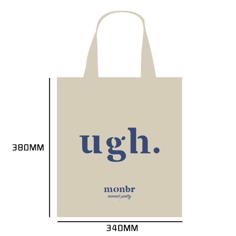 Muji Custom Logo Canvas Tote Bag - High Quality 3D Film Coated Cotton Bag