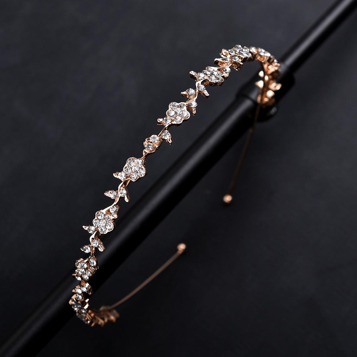Europe and America Cross Border Little Flower Diamond-Laid Headband Headdress Bridal Wedding Accessories