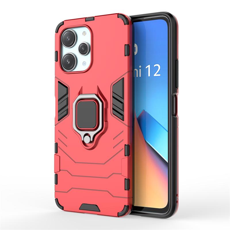 For Xiaomi Redmi 12 Case Bumper Anti-knock Armor Magnetic Suction Stand Full Back Cover For Redmi 12 Case For Redmi 12 6.79 Inch