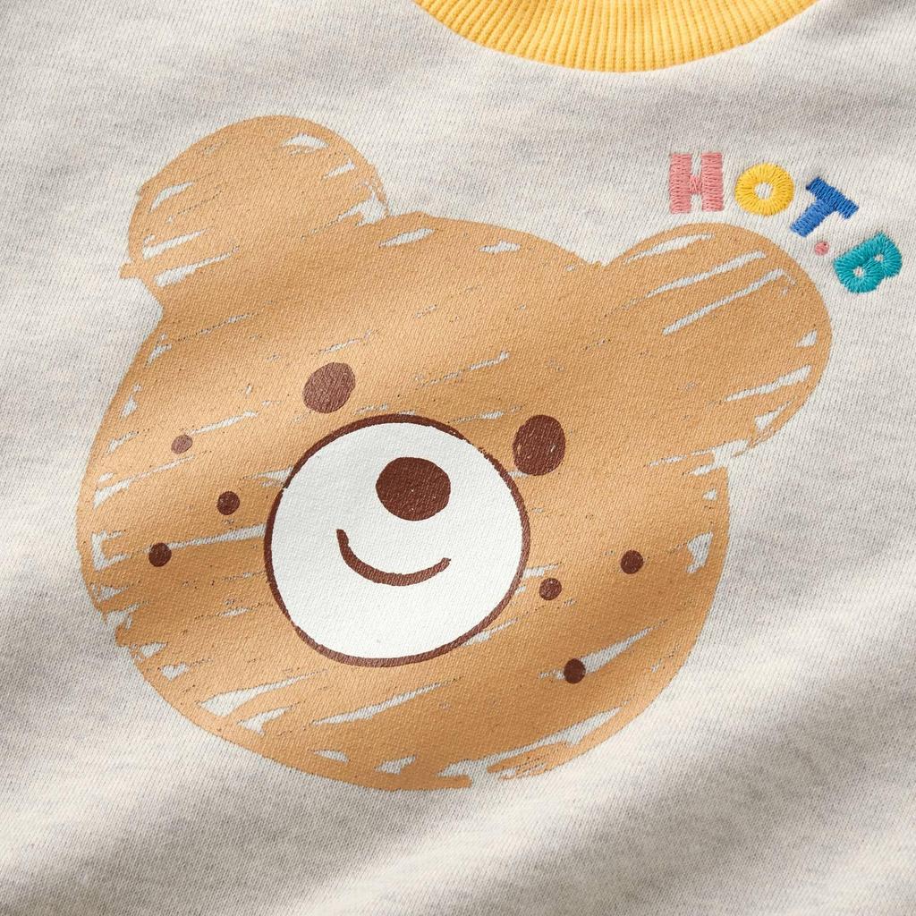 MIKIHOUSE HOT BISCUITS Sweatshirt for Boys and Size Girls, Baby, Kids, Gray, 110cm, 73-5601-143