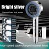 Shower Head Bathroom Showers High-Pressure Gun Gray Shower Head 4 Modes Water Saving Handheld for Bathroom Accessories