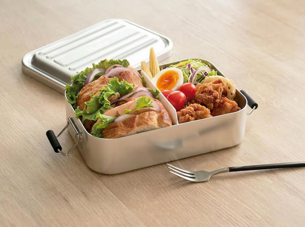 Skater Aluminum Lunch Box AFT10B-A 1000ml Large Capacity Fluffy Serving Silver