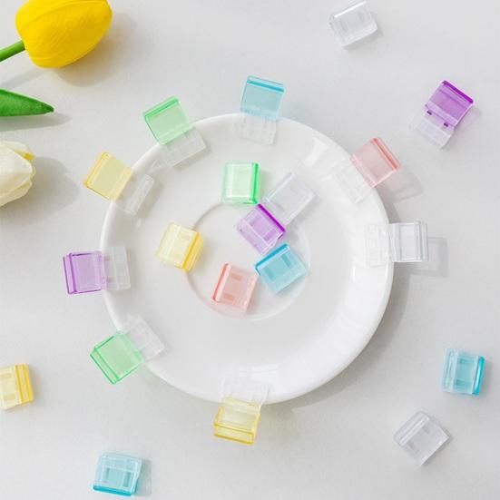 10Pcs Mini Transparent Folder with Push Clip Office Organizer for Organizing