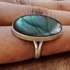 Labradorite Oval Gemstone Ring, 925 Silver Ring, Handmade Designer Ring, Cabochon Ring, Gift For Her, Birthstone Ring, Christmas Gift