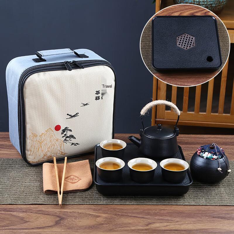 JANLA Портативный керамический дорожный чайный набор