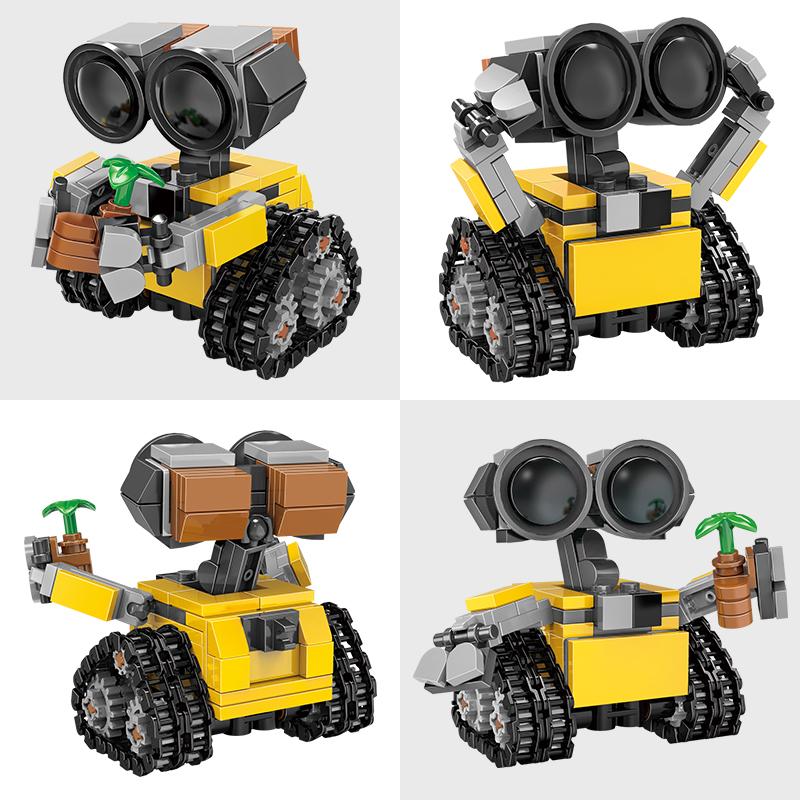Space Mini Robot Moc Building Bricks Toys 217Pcs Tracked Bot Model Classic Movie Sci-Fi Blocks Dolls Kids And Adult Gifts
