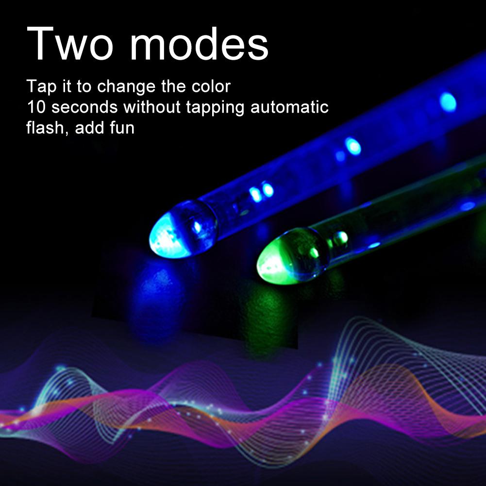 LED Light Up Drumsticks 15 Color Changing Glow In The Dark Drumsticks LED Light Up Drum Sticks Rechargeable for Adults Drummers