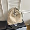 Women Vintage Simple and Versatile Tote Bag Trendy Korean Textured Casual Shoulder Bag Spacious Commuter Shopping Composite Bag