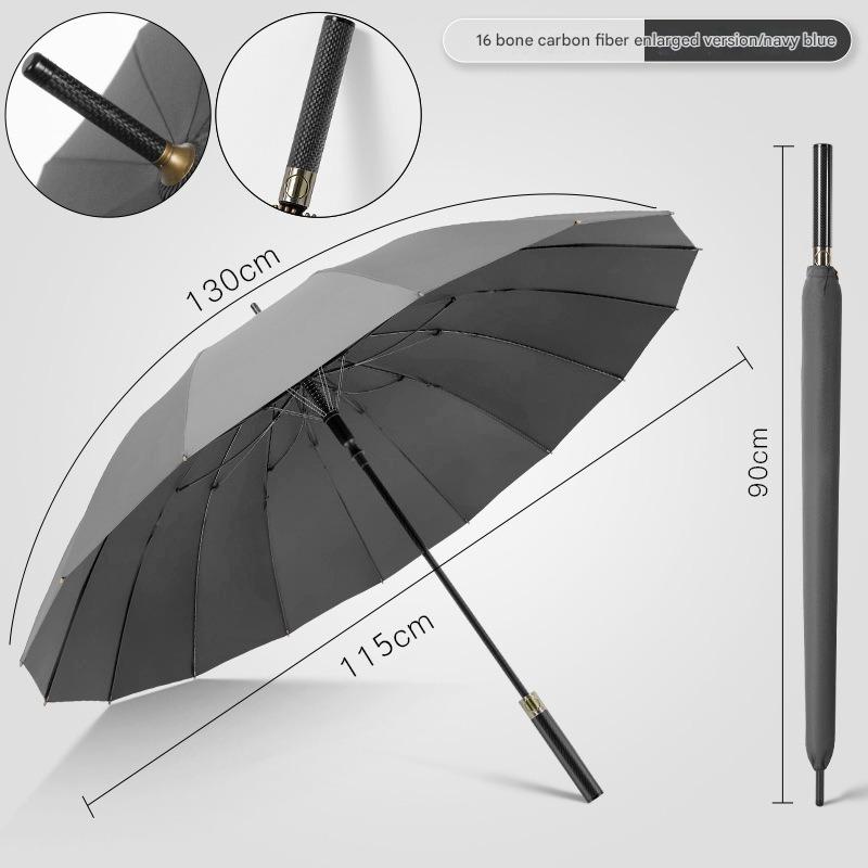 Carbon Fiber Golf Straight Handle Umbrella For Business People Sunscreen And Uv Protection Light Luxury Business Gift Umbrella