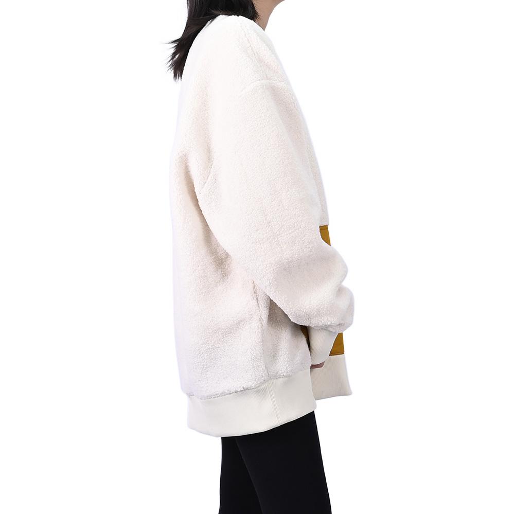 Vans Sherpa Fleece Colorblock Crewneck Sweatshirt Men Tops Off-White VN0A5H7M3KS