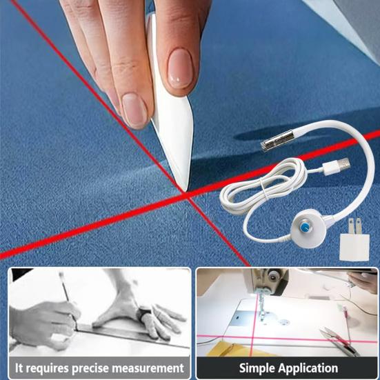 Yousheng Magnetic Positioning Light for Sewing Machines Adjustable Dot Straight Line Crosshair Projection Quilting Light Straight Stitching Guide
