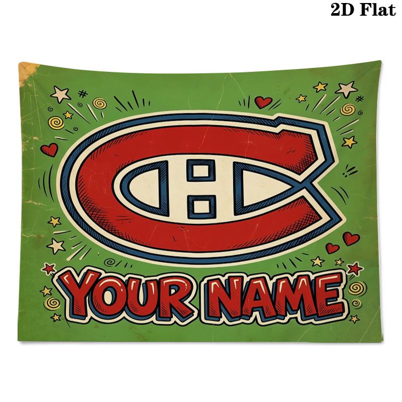 Personlig Montreal Canadiens Tryckt Väv – Väggbonad för Sovrum, Studentrum och Heminredning
