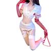True Night Sex Underwear Halloween Sexy Nurse Uniform Pure Desire Small Breasts Seduction Suit No-Take Pajamas Women