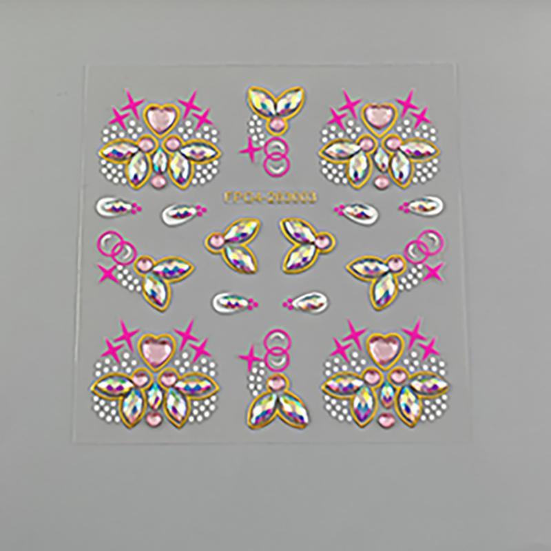 Sexy Diamond Face Tattoo Sticker Colorful Glitter Crystal Party Face Decal Self-Adhesive Rhinestones Face Jewelry