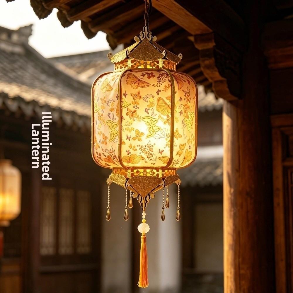 Traditional Antique Luminous Lantern Handmade Chinese Flower Lantern DIY Craft