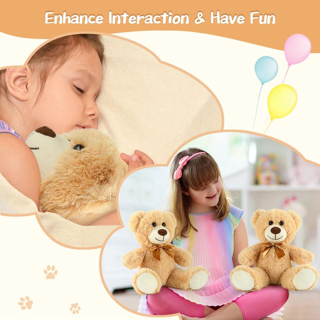 Cute Colorful Bow Tie Bear Doll Plush Toy Hug Bear Doll Stuffed Animals Children Birthday Gift Pillow Teddy Bear Home Decor