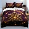 Golden Mandala Art Decor Set Soft Comfortable Duvet Cover Bedding Set Included 1*Duvet Cover & 2*Pillowcases gift