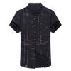 Summer Men Short Sleeve Shirt Fashion Casual Lapel Plaid Shirt