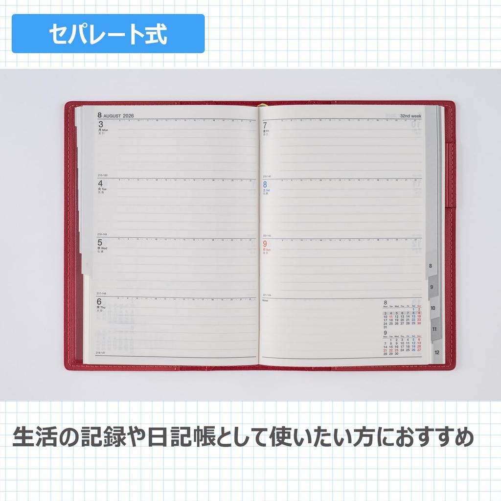 Takahashi 2026 B6 Weekly Charm 3 Neo Red Planner 353 January No. (Starts 2026)