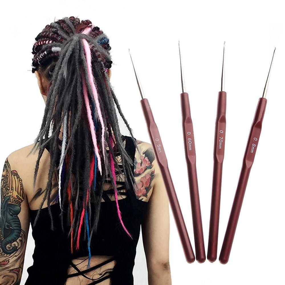 Weave Braiding Hair Micro Hook for Making Dreadlock Braiders Dreadlock Crochet Needle Braid Maintenance Knitting Hooks