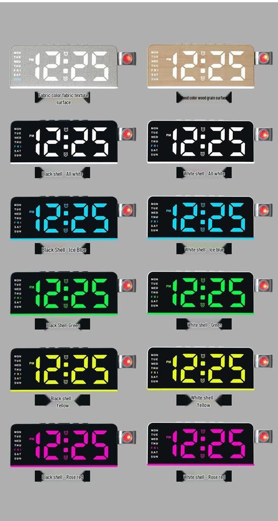 Cross-Border Bestseller: GH9019 LED Ambient Projection Alarm Clock