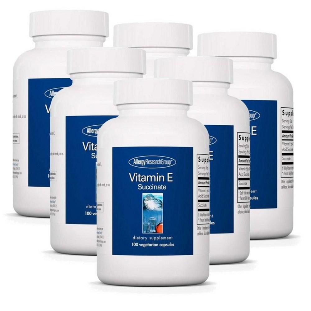 Allergy Research Group Vitamin E Succinate Capsules 6 pcs 100 Tablets