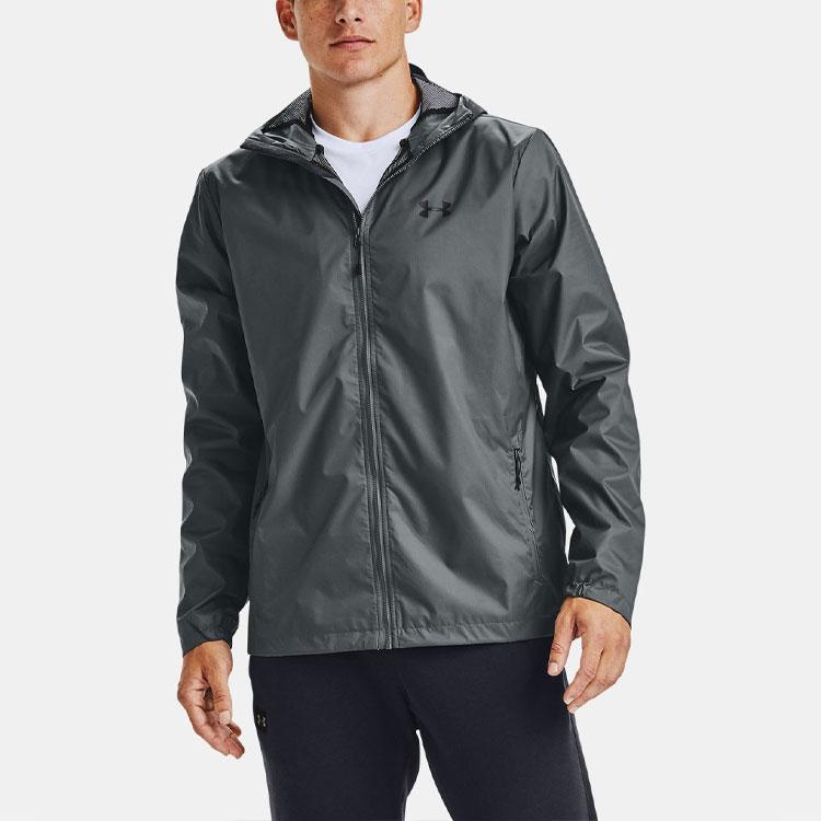 Under Armour Forefront Rain Training Jacket Men Jacket Peach Gray 1321439-012