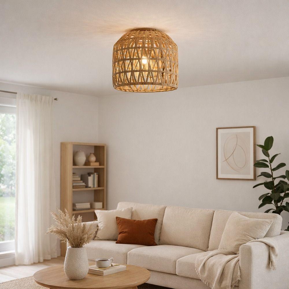 Bohemian Style Pendant Lamp Shade 13*15cm Light Cover Vintage Weave Lampshade