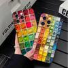 Watercolors Set Paint Palette Soft Phone Case for iPhone 16 16E 17 Air 15 Pro Max 14 Plus 13 Mini 11 12 7 Black Cover Back Shell