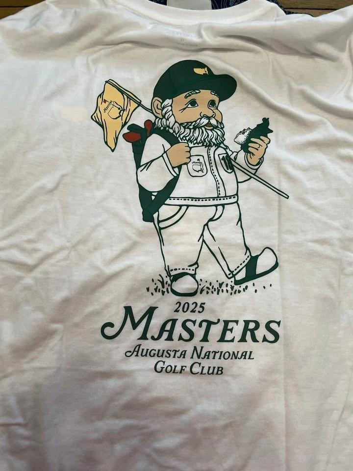 

2025 Masters Golf Gnome Caddie Unisex White T-shirt S-3XL Q4890 Unisex T-Shirt XXL