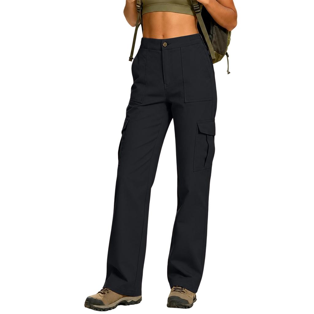 Damen Wander-Cargo-Hose mit LSF 50+, Leichte Outdoor-Hose mit vielen Taschen für Wandern und Reisen