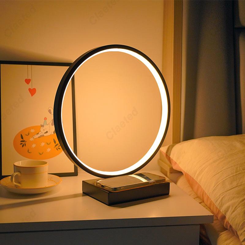 Creative and Minimalist LED Storage Ring Table Lamp Dormitory Desk Bedroom Headboard Decoration Atmosphere Small Night Light
